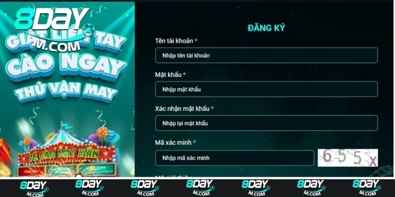 Cập nhật hướng dẫn các bước đăng ký 8day thành công